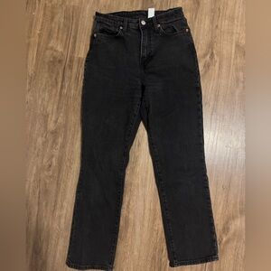 H&M Women's Black Straight Leg Jeans